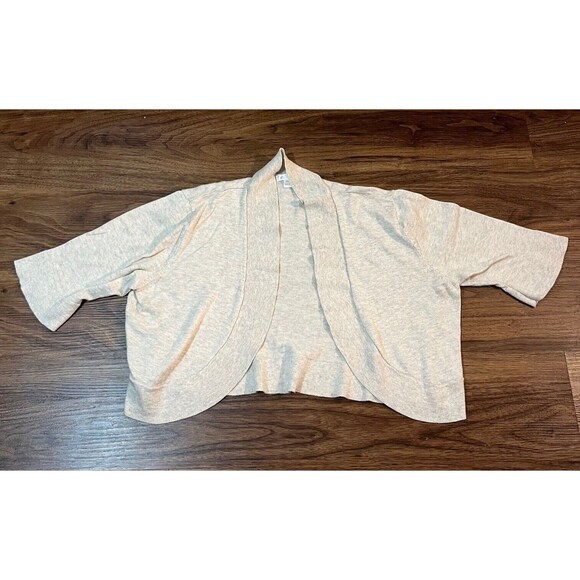 Xhilaration Short Sleeve Sweater Gray Open Front Cardigan Women's Size XL - Picture 1 of 6
